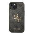 Guess iPhone 14 4G Metal Logo (GUHCP14S4GMGGR) hátlap, tok, sötétszürke