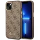 Guess GUHCP14SHG4SHW iPhone 14 6.1" 6.1" hátlap, tok 4G Vintage Gold Logo, barna