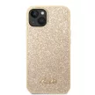 Guess iPhone 14 Glitter Flakes Metal Logo (GUHCP14SHGGSHD) hátlap, tok, arany