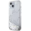 Guess Liquid Glitter Marble hátlap, tok iPhone 14 6.1", fehér