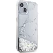 Guess Liquid Glitter Marble hátlap, tok iPhone 14 6.1", fehér
