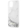 Guess Liquid Glitter Marble hátlap, tok iPhone 14 6.1", fehér
