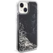 Guess Liquid Glitter Marble hátlap, tok iPhone 14, fekete