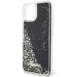Guess Liquid Glitter Marble hátlap, tok iPhone 14, fekete