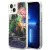 Guess GUHCP14SLFLSB iPhone 14 6.1 " hátlap, tok Flower Liquid Glitter, kék