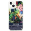 Guess GUHCP14SLFLSB iPhone 14 6.1 " hátlap, tok Flower Liquid Glitter, kék