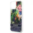 Guess GUHCP14SLFLSB iPhone 14 6.1 " hátlap, tok Flower Liquid Glitter, kék