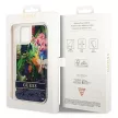 Guess GUHCP14SLFLSB iPhone 14 6.1 " hátlap, tok Flower Liquid Glitter, kék