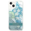 Guess GUHCP14SLFLSN iPhone 14 6.1 " hátlap, tok Flower Liquid Glitter, zöld