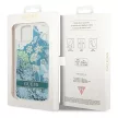 Guess GUHCP14SLFLSN iPhone 14 6.1 " hátlap, tok Flower Liquid Glitter, zöld