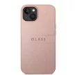 Guess iPhone 14 PU Leather Saffiano (GUHCP14SPSASBPI) hátlap, tok, rózsaszín
