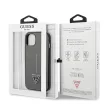 Guess GUHCP14SPSATLG iPhone 14 6.1 " hátlap, tok SaffianoTriangle Logo, ezüst