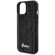 Guess Sequin Script Metal hátlap, tok iPhone 14/15/13, fekete