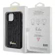 Guess Sequin Script Metal hátlap, tok iPhone 14/15/13, fekete
