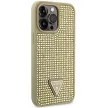 Guess iPhone 14 Pro Max hardcase Rhinestone Triangle (GUHCP14XHDGTPD) hátlap, tok, arany