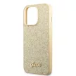 Guess iPhone 14 Pro Max Glitter Script (GUHCP14XHGGSHD) hátlap, tok, arany