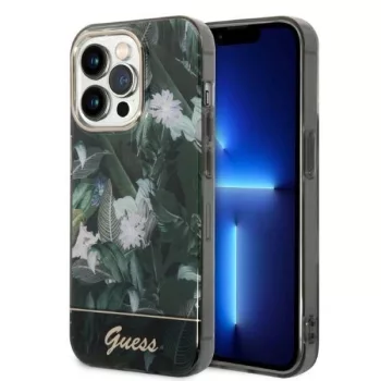  Guess Jungle Collection hátlap, tok iPhone 14 Pro Max, zöld