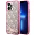 Guess GUHCP14XLC4PSGP iPhone 14 Pro Max 6.7" hátlap, tok Liquid Glitter 4G Transculent, rózsaszín