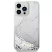 Guess GUHCP14XLCSGSGH iPhone 14 Pro Max 6.7" hátlap, tok Liquid Glitter Marble, fehér