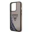 Guess iPhone 14 Pro Max Liquid Glitter Triangle Logo (GUHCP14XLFCTPK) hátlap, tok, fekete