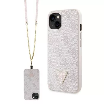   Guess GUHCP14XP4TDSCPP hátlap, tok iPhone 14 Pro Max 6.7" Crossbody 4G Metal Logo, rózsaszín