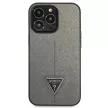 Guess GUHCP14XPSATLG iPhone 14 Pro Max 6.7 " hátlap, tok SaffianoTriangle Logo, ezüst