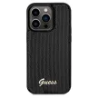 Guess Sequin Script Metal hátlap, tok iPhone 14 Pro Max, fekete