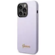 Guess GUHCP14XSLSMU iPhone 14 Pro Max 6.7", lila hátlap, tok Silicone Vintage Gold Logo
