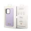 Guess GUHCP14XSLSMU iPhone 14 Pro Max 6.7", lila hátlap, tok Silicone Vintage Gold Logo