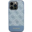 Guess GUHCP15LG4GLBL iPhone 15 Pro 6.1", hátlap, tok, kék 4G Stripe Collection