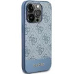 Guess GUHCP15LG4GLBL iPhone 15 Pro 6.1", hátlap, tok, kék 4G Stripe Collection