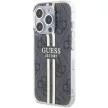 Guess IML 4G Gold Stripe hátlap, tok iPhone 15 Pro, fekete