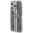 Guess IML 4G Gold Stripe hátlap, tok iPhone 15 Pro, barna