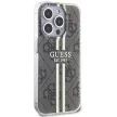 Guess IML 4G Gold Stripe hátlap, tok iPhone 15 Pro, barna