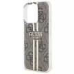 Guess IML 4G Gold Stripe hátlap, tok iPhone 15 Pro, barna