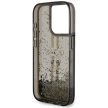 Guess Liquid Glitter Gold Stripes hátlap, tok iPhone 15 Pro, fekete
