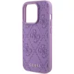 Guess iPhone 15 Pro Leather 4G Stamped (GUHCP15LP4EPMU) hátlap, tok, világos lila