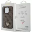 Guess iPhone 15 Pro Leather Triangle Strass (GUHCP15LP4TDPP) hátlap, tok, barna