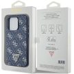 Guess GUHCP15LPG4GPB iPhone 15 Pro 6.1", hátlap, tok, kék 4G Triangle Metal Logo