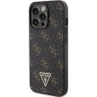 Guess GUHCP15LPG4GPK iPhone 15 Pro 6.1", hátlap, tok, fekete 4G Triangle Metal Logo