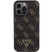 Guess GUHCP15LPG4GPK iPhone 15 Pro 6.1", hátlap, tok, fekete 4G Triangle Metal Logo