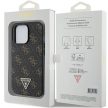 Guess GUHCP15LPG4GPK iPhone 15 Pro 6.1", hátlap, tok, fekete 4G Triangle Metal Logo