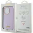 Guess iPhone 15 Pro Glitter Glossy Script (GUHCP15LPGMCSD) hátlap, tok, lila