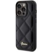 Guess Quilted Metal Logo hátlap, tok iPhone 15 Pro, fekete