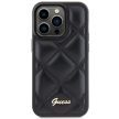 Guess Quilted Metal Logo hátlap, tok iPhone 15 Pro, fekete