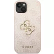 Guess 4G Big Metal Logo hátlap, tok iPhone 15 Plus, rózsaszín