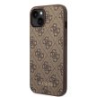 Guess GUHCP15MG4GFBR iPhone 15 Plus 6.7" hátlap, tok 4G Metal Gold Logo, barna