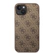 Guess GUHCP15MG4GFBR iPhone 15 Plus 6.7" hátlap, tok 4G Metal Gold Logo, barna