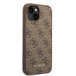 Guess GUHCP15MG4GFBR iPhone 15 Plus 6.7" hátlap, tok 4G Metal Gold Logo, barna