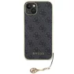 Guess 4G Charms Collection hátlap, tok iPhone 15 Plus, szürke
